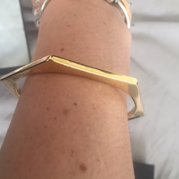 Half United Hex Cuff in Gold - Picture 3 of 4